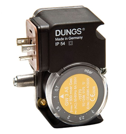 HIGH GAS PRESSURE SWITCH, DUNGS TYPE GW 500 A6