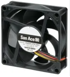 SANYO DENKI- 9GA0824P4G001- FAN AXIAL 80X25MM 24VDC