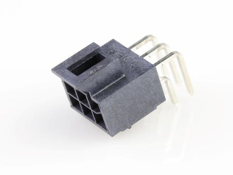 MOLEX - 1053141106 - CONNECTOR, HEADER R/A 6POS 2.5MM