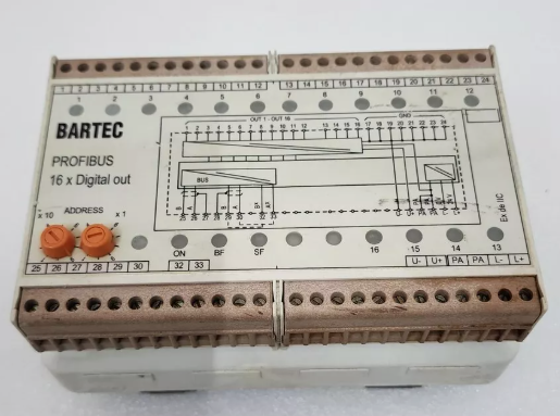 BARTEC - 127650 07-7331-23010000 - Modex module ATEX IECEx II 2G Ex db e IIC Gb / II M2 Ex db e I Mb profibus 16 DO 24Vcc