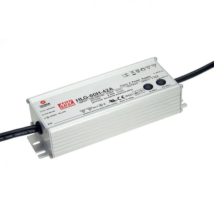 Mean Well - LED DRIVER 65W 2A HLG-60H-30B INPUT:240VAC OUTPUT:2A